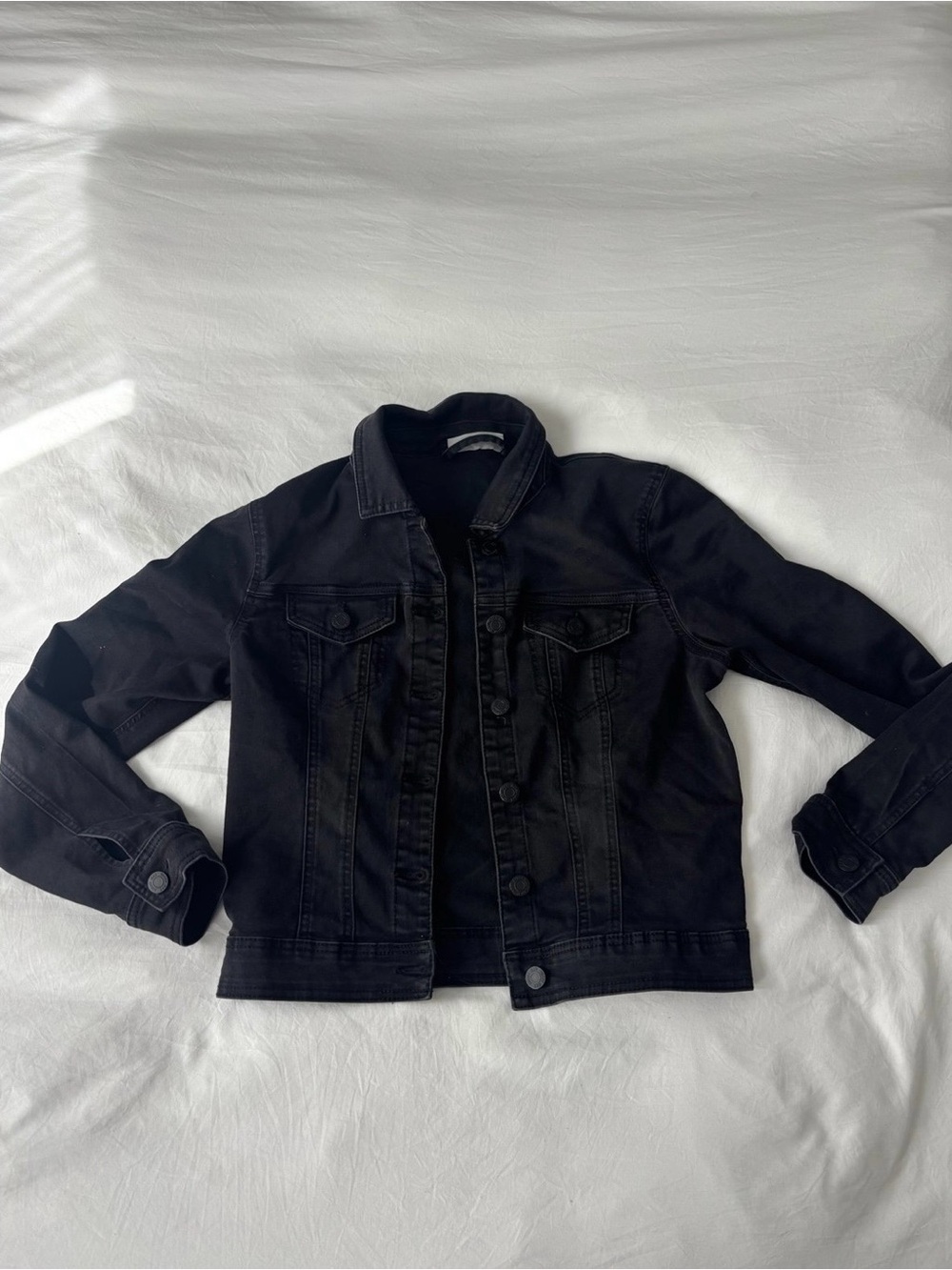 Noisy May Washed Black Denim Jacket